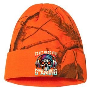 CanT Hear You Gaming Skull Headset Game Lovers Graphic Kati Licensed 12" Camo Beanie