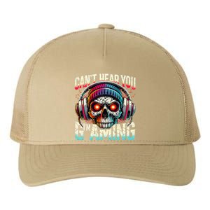 CanT Hear You Gaming Skull Headset Game Lovers Graphic Yupoong Adult 5-Panel Trucker Hat