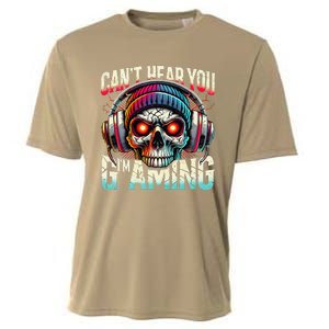 CanT Hear You Gaming Skull Headset Game Lovers Graphic Cooling Performance Crew T-Shirt