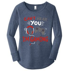 Can't Hear You I'm Gaming Funny Gift For Gamers Gift Women's Perfect Tri Tunic Long Sleeve Shirt