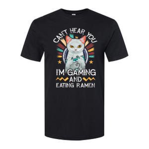 CanT Hear You IM Gaming Video Gamer Ramen Cat Softstyle CVC T-Shirt