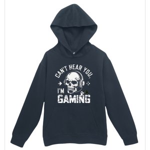 CanT Hear You IM Gaming Skull Funny Gamer Headset Art Urban Pullover Hoodie