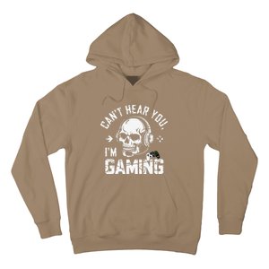 CanT Hear You IM Gaming Skull Funny Gamer Headset Art Hoodie