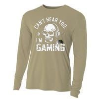 CanT Hear You IM Gaming Skull Funny Gamer Headset Art Cooling Performance Long Sleeve Crew