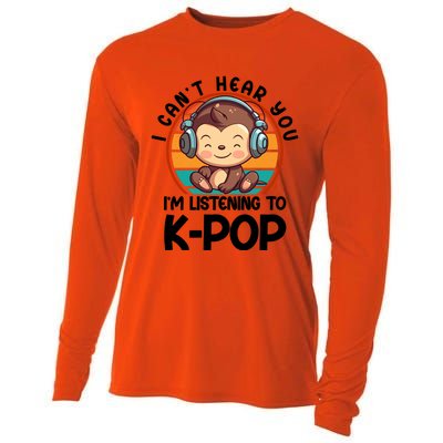 CanT Hear You IM Listening Kpop Merchandise Monkey Great Gift Cooling Performance Long Sleeve Crew