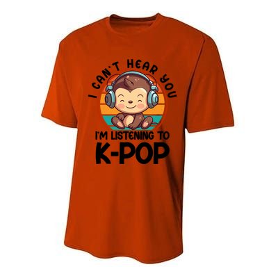 CanT Hear You IM Listening Kpop Merchandise Monkey Great Gift Performance Sprint T-Shirt