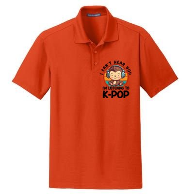 CanT Hear You IM Listening Kpop Merchandise Monkey Great Gift Dry Zone Grid Polo