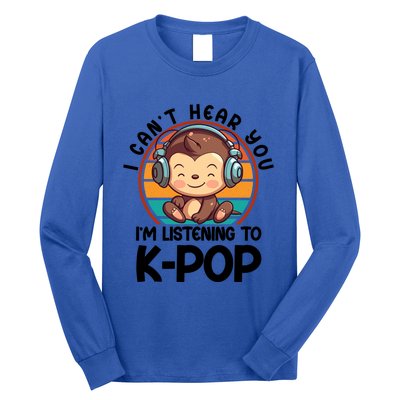 CanT Hear You IM Listening Kpop Merchandise Monkey Great Gift Long Sleeve Shirt