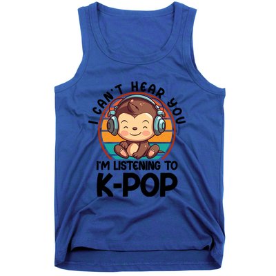 CanT Hear You IM Listening Kpop Merchandise Monkey Great Gift Tank Top