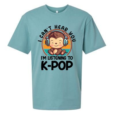 CanT Hear You IM Listening Kpop Merchandise Monkey Great Gift Sueded Cloud Jersey T-Shirt