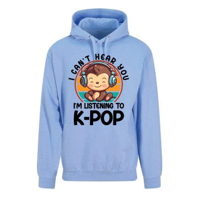 CanT Hear You IM Listening Kpop Merchandise Monkey Great Gift Unisex Surf Hoodie