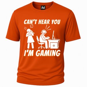 Cant Hear You Im Gaming Funny Video Game Gamer Humor Cooling Performance Crew T-Shirt