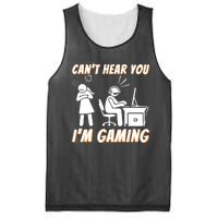 Cant Hear You Im Gaming Funny Video Gamer Gift Mesh Reversible Basketball Jersey Tank