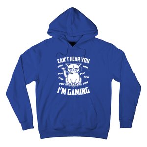 CanT Hear You IM Gaming Funny Gamer Cat Cute Gift Hoodie