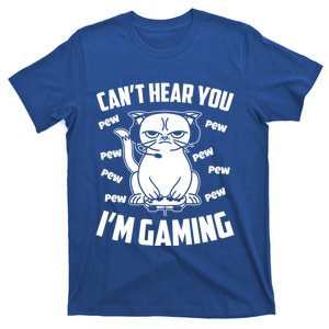 CanT Hear You IM Gaming Funny Gamer Cat Cute Gift T-Shirt