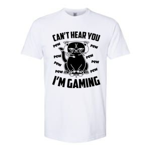 CanT Hear You IM Gaming Funny Gamer Cat Cute Gift Softstyle CVC T-Shirt