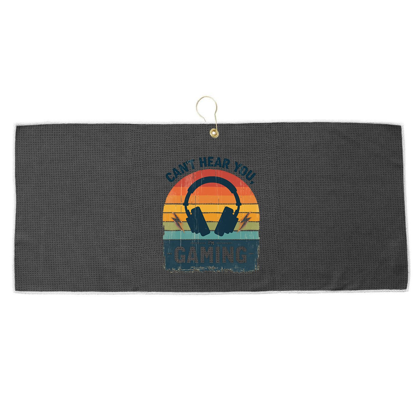 CanT Hear You IM Gaming Retro Vintage Great Gift Large Microfiber Waffle Golf Towel
