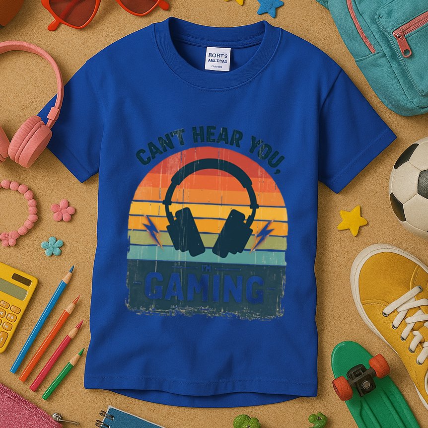 CanT Hear You IM Gaming Retro Vintage Great Gift Kids T-Shirt
