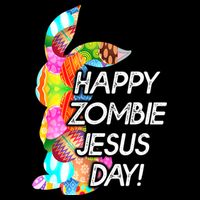 Cute Happy Zombie Jesus Day Easter Bunny For Men Women Tall T-Shirt