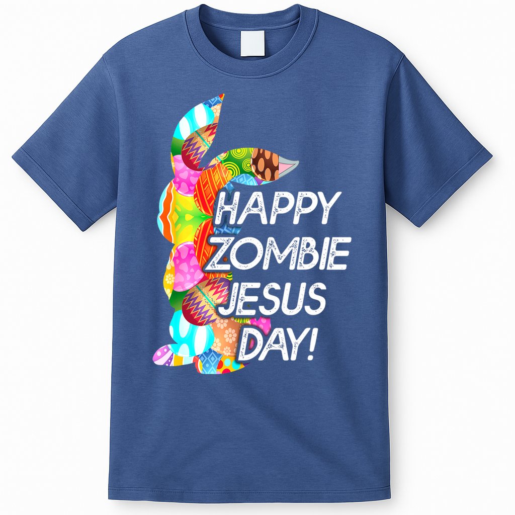 Cute Happy Zombie Jesus Day Easter Bunny For Men Women T-Shirt