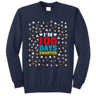 Cute Im 100 Days Smarter Dog Heads 100th Day Of School Sweatshirt