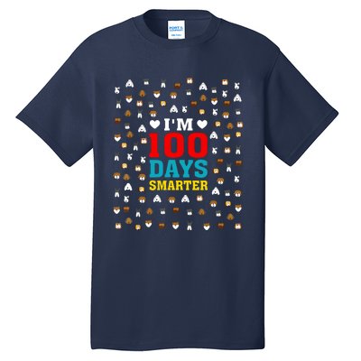 Cute Im 100 Days Smarter Dog Heads 100th Day Of School Tall T-Shirt