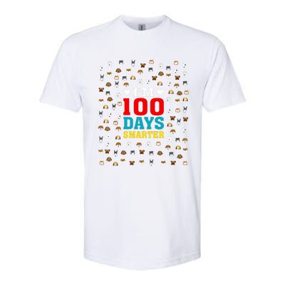 Cute Im 100 Days Smarter Dog Heads 100th Day Of School Softstyle CVC T-Shirt