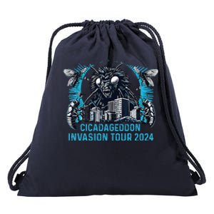 Cicadageddon Invasion 2024 Back Brood Xix & Xiii Drawstring Bag