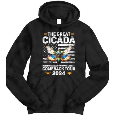 Cicada Invasion 2024 Great Cicada Come Back Tours 2024 Gift Tie Dye Hoodie