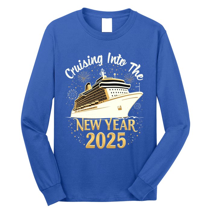 Cruising Into 2025 New Years Eve Cruise Vacation Matching Great Gift Long Sleeve Shirt