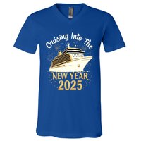 Cruising Into 2025 New Years Eve Cruise Vacation Matching Great Gift V-Neck T-Shirt