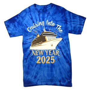 Cruising Into 2025 New Years Eve Cruise Vacation Matching Great Gift Tie-Dye T-Shirt