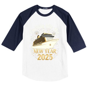 Cruising Into 2025 New Years Eve Cruise Vacation Matching Great Gift Baseball Sleeve Shirt