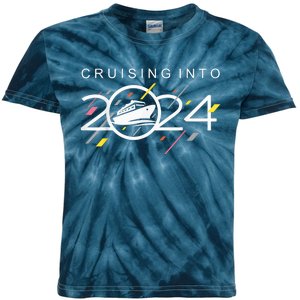 Cruising Into 2024 - New Years Cruise - Family Cruise 2024 Kids Tie-Dye T-Shirt