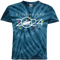 Cruising Into 2024 - New Years Cruise - Family Cruise 2024 Kids Tie-Dye T-Shirt