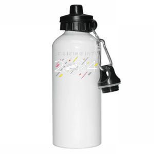 Cruising Into 2024  New Years Cruise  Family Cruise 2024 Aluminum Water Bottle