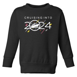 Cruising Into 2024 New Years Cruise Family Cruise 2024 Toddler Sweatshirt