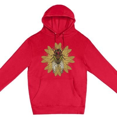 Cicada Insect 2024 Emergence Convergence Retro Premium Pullover Hoodie