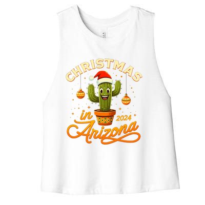 Christmas In 2024 Arizona Women's Racerback Cropped Tank