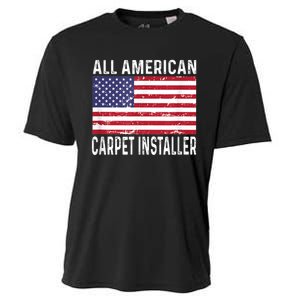 Carpet Installer 4th Fourth Of July All American Flag USA Cooling Performance Crew T-Shirt