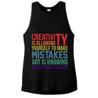 Creativity Is Allowing Yourself To Make Mistakes Art Is Knowing Which Ones Ladies PosiCharge Tri-Blend Wicking Tank