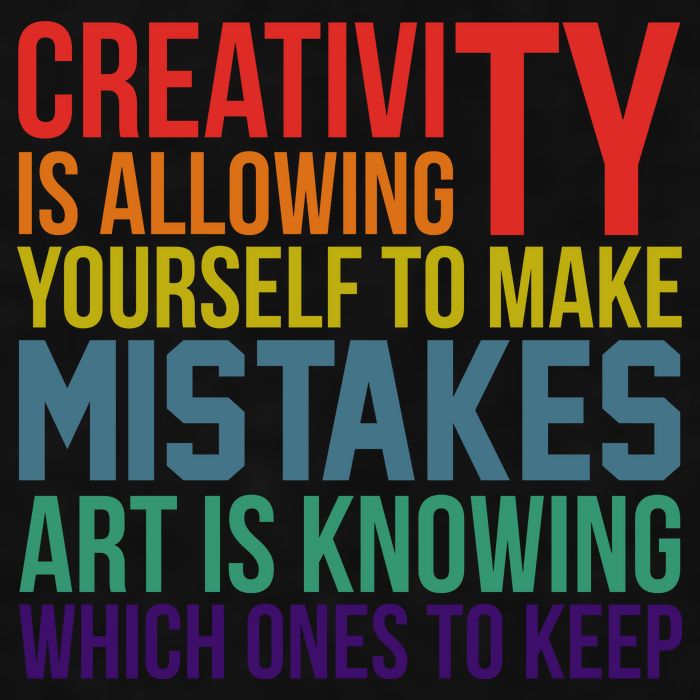 Creativity Is Allowing Yourself To Make Mistakes Art Is Knowing Which Ones Ladies PosiCharge Tri-Blend Wicking Tank