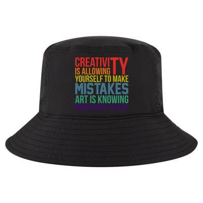 Creativity Is Allowing Yourself To Make Mistakes Art Is Knowing Which Ones Cool Comfort Performance Bucket Hat