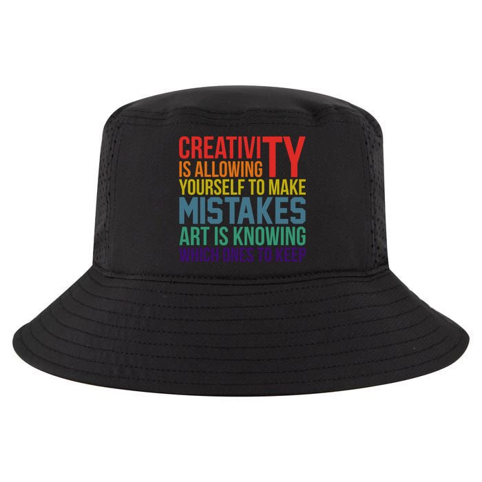 Creativity Is Allowing Yourself To Make Mistakes Art Is Knowing Which Ones Cool Comfort Performance Bucket Hat