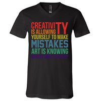 Creativity Is Allowing Yourself To Make Mistakes Art Is Knowing Which Ones V-Neck T-Shirt