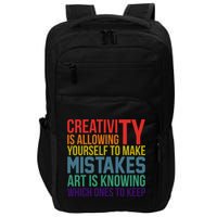 Creativity Is Allowing Yourself To Make Mistakes Art Is Knowing Which Ones Impact Tech Backpack