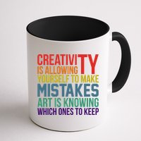 Creativity Is Allowing Yourself To Make Mistakes Art Is Knowing Which Ones Mug