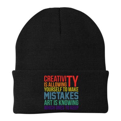 Creativity Is Allowing Yourself To Make Mistakes Art Is Knowing Which Ones Beanie