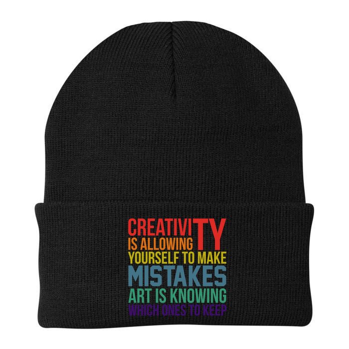 Creativity Is Allowing Yourself To Make Mistakes Art Is Knowing Which Ones Beanie