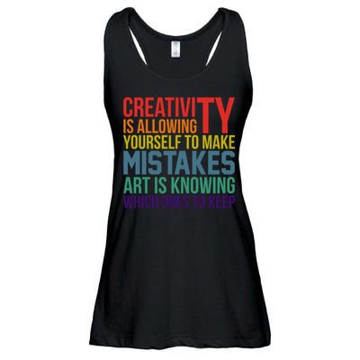 Creativity Is Allowing Yourself To Make Mistakes Art Is Knowing Which Ones Ladies Essential Flowy Tank